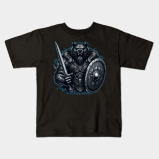 Bear Berserker Norse Mythology Viking Warrior Kids T-Shirt